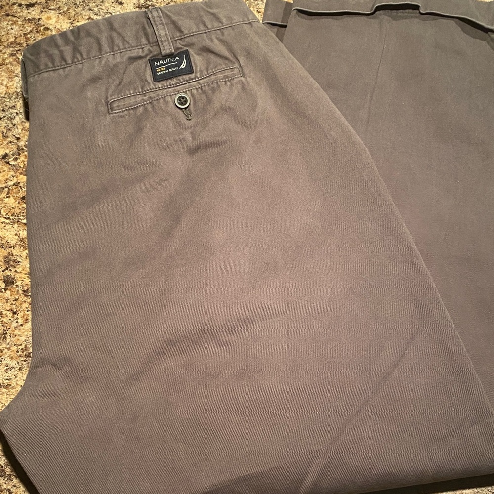 Nautica Men's Charcoal Chinos